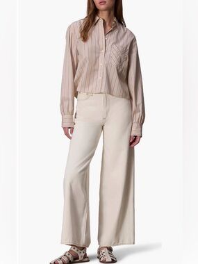 Like New! Rag & Bone Sophie Wide Leg Jeans in Cream/ecru size 28